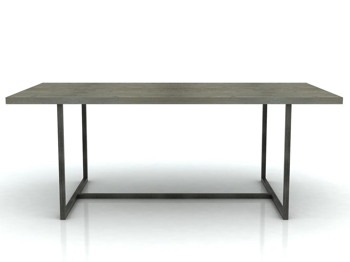 Stół loftowy z metalowymi nogami w ciepłym grafitowym odcieniu – Vento