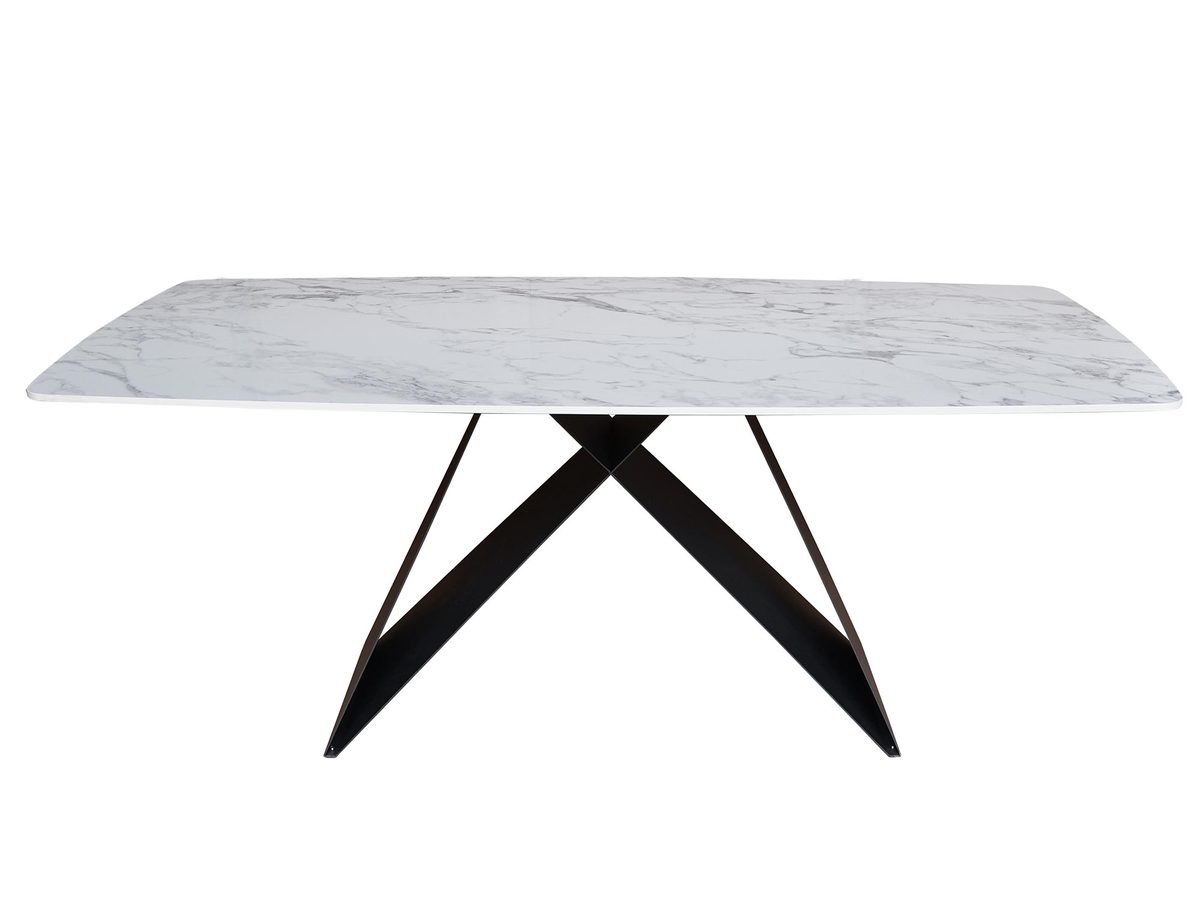 Stół 180cm z czarnymi metalowymi nogami w kształcie litery X – Virtus