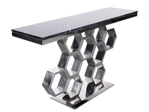 Miniaturka 2 - Designerska konsola z efektem 3D i marmurowym blatem