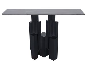 Miniaturka 1 - Nowoczesna konsola z marmurowym blatem i geometryczną bazą