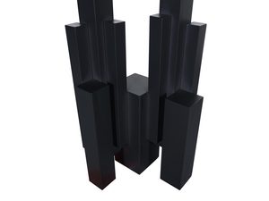 Miniaturka 2 - Czarna podstawa stołu o architektonicznej formie w stylu loft