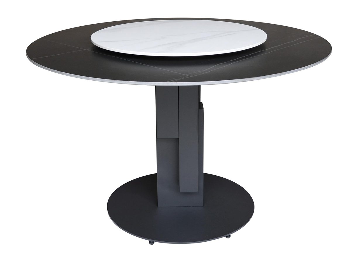 Stół 120cm  czarno-białym blatem imitującym marmur – Virtus