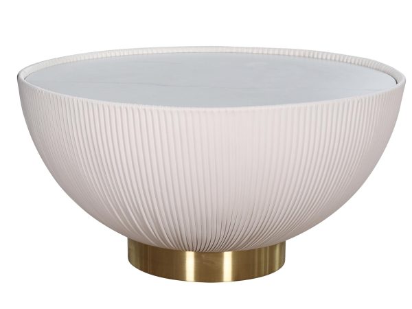 Nowoczesny stolik w kolorze beżowym z luksusowym wykończeniem