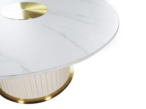 Miniaturka 1 - Marmurowy blat w stylu glamour ze złotym akcentem dekoracyjnym