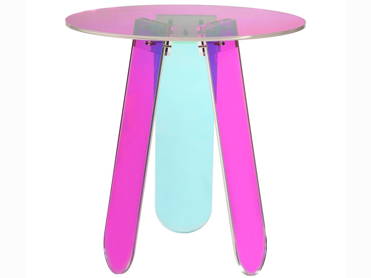 Stolik z opalizującym akrylem w zmiennych kolorach – Virtus