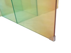 Miniaturka 3 - Szklany stół z kolorową podstawą do nowoczesnego salonu