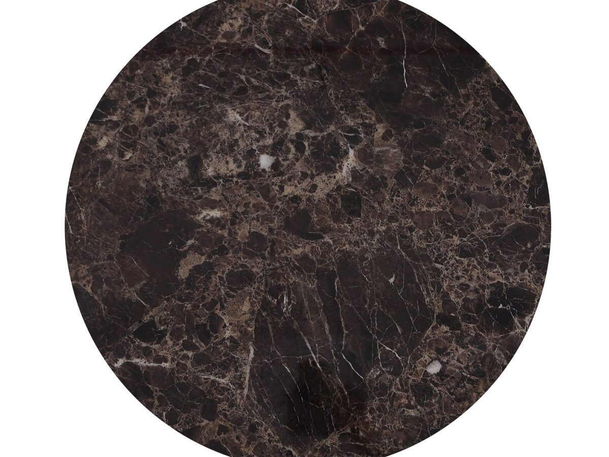 Okrągły stół z brązowego marmuru do nowoczesnego wnętrza