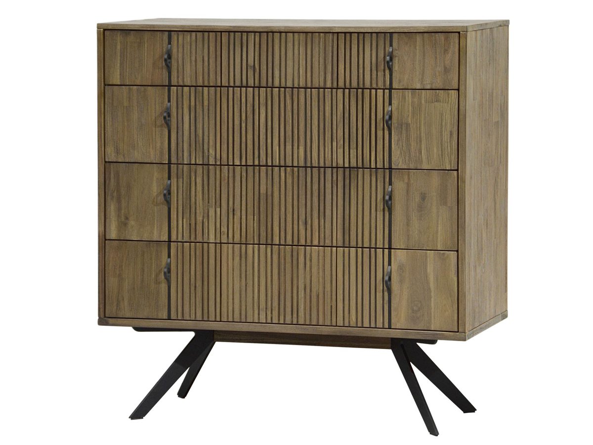 Komoda modern vintage z metalowymi uchwytami – Valore