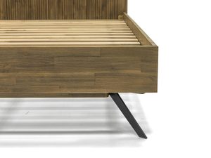 Miniaturka 3 - Rama łóżka z litego drewna akacjowego z metalowymi nogami