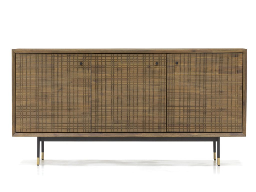 Komoda Retro z Szczotkowanego Drewna Akacji – Enigma