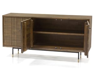 Miniaturka 3 - Komoda retro z szczotkowanego drewna akacji