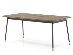 Miniaturka 2 - Minimalistyczny stół z drewnianym blatem i metalowymi nogami