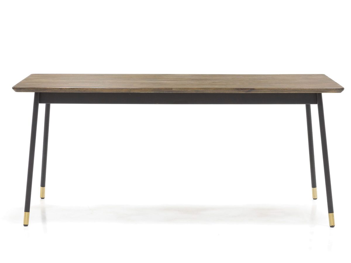 Stół retro z metalowymi nogami i złotymi akcentami – Enigma