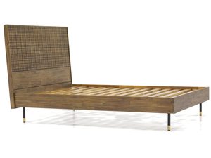 Miniaturka 1 - Łóżko z drewna akacji z zagłówkiem