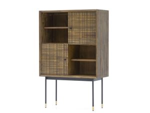 Miniaturka 1 - Stylowy regał z zamykanymi półkami w stylu loftowym