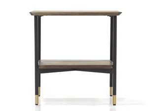 Miniaturka 2 - Stolik boczny z półką w stylu nowoczesnym i drewnianym blatem