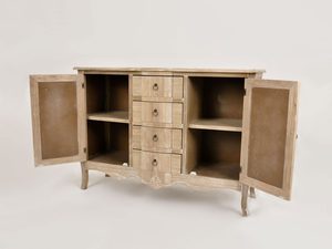 Miniaturka 1 - Drewniana komoda z drewna paulowni w stylu prowansalskim