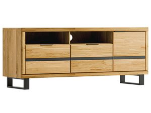 Miniaturka 1 - Szafka RTV z dwiema wnękami i czarnymi nogami