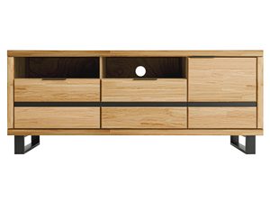 Miniaturka 6 - Szafka RTV narożna z wnęką na sprzęt i zamkniętymi szafkami