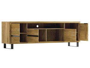 Miniaturka 2 - Szafka RTV z czarnymi nogami i otwartymi półkami