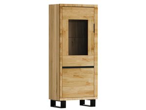 Miniaturka 1 - Witryna z ciemnym dekorem i jednolitą dolną częścią