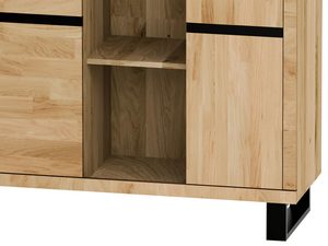 Miniaturka 4 - Komoda z czarnymi detalami i szafką otwieraną na bok