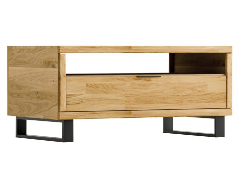 Szafka RTV z poziomą wnęką na stalowych nogach