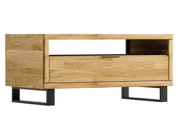 Szafka RTV z poziomą wnęką na stalowych nogach