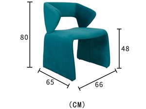 Miniaturka 10 - Turkusowy fotel nowoczesny tapicerowany boczny