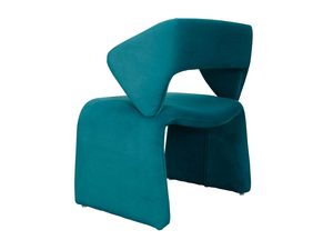 Miniaturka 4 - Fotel nowoczesny turkusowy z geometrycznym oparciem perspektywa