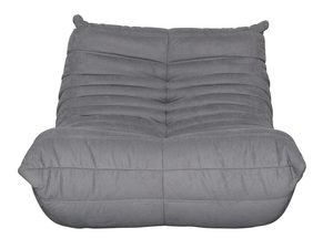 Miniaturka 1 - Szary tapicerowany fotel wypoczynkowy do wnętrz skandynawskich