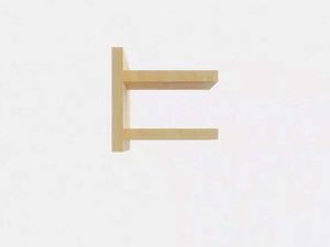 Miniaturka 2 - Wspornik drewniany do półki ściennej podwójny element