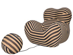 Miniaturka 1 - Designerski fotel w pasy w nowoczesnym stylu