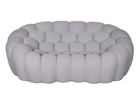 Futurystyczna sofa inspirowana organicznymi kształtami w kolorze szarym – Zenith