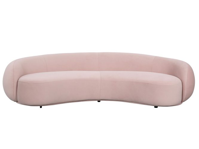 Nowoczesna sofa w stylu Art Deco z pudrowym różem – Zenith