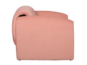 Miniaturka 2 - Nowoczesny fotel aksamitny różowy brzoskwiniowy o miękkim wykończeniu