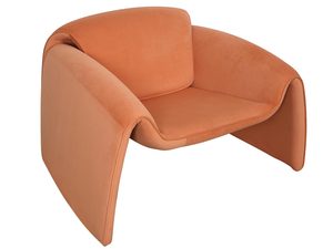 Miniaturka 1 - Luksusowy fotel welurowy w kolorze pomarańczowym