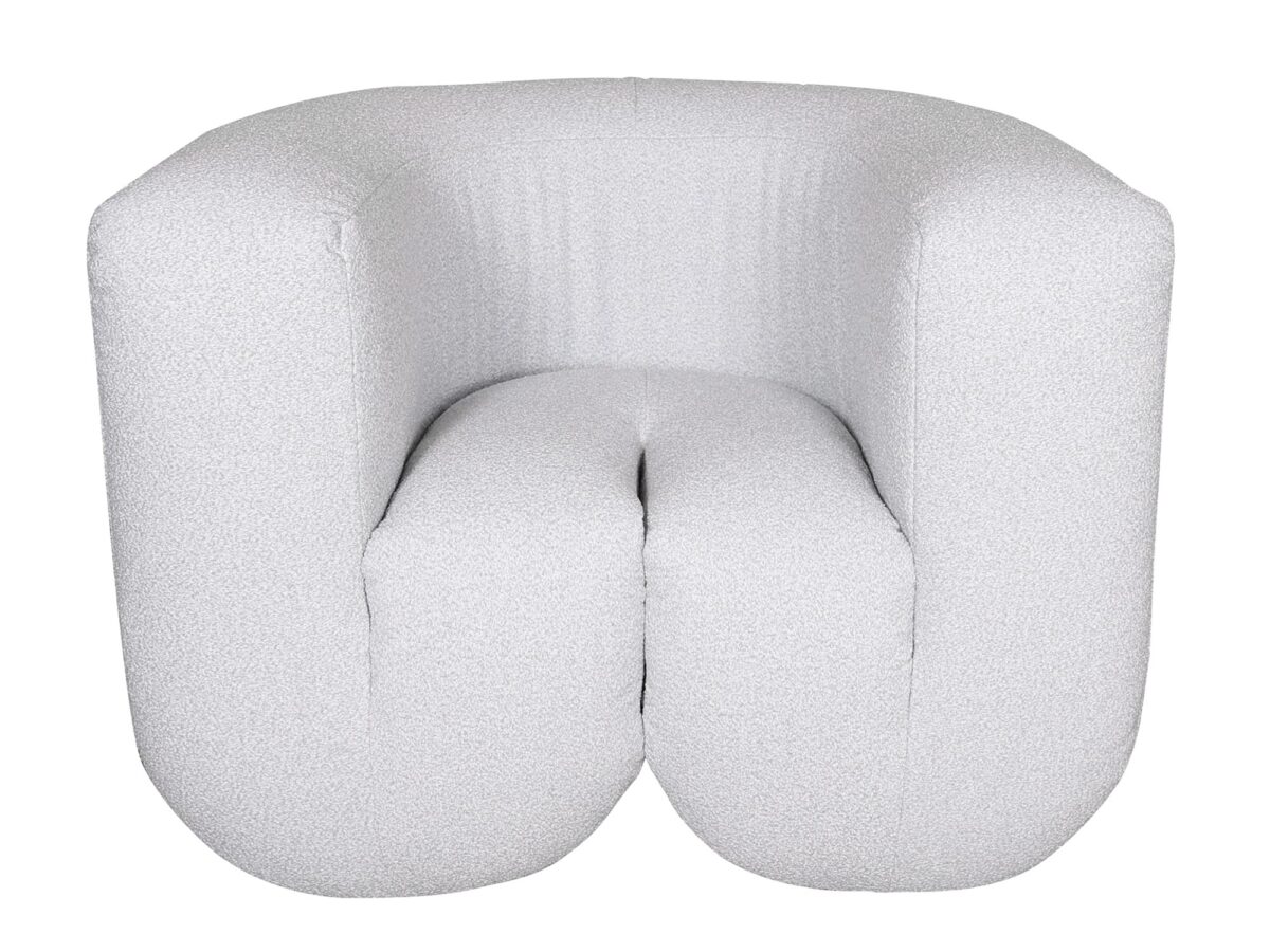 Fotel z konstrukcją łukową i jasnoszarym szenilem – Zenith