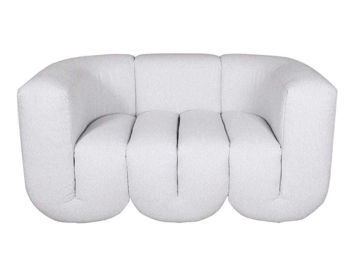 Sofa z konstrukcją łukową i jasnoszarym szenilem – Zenith