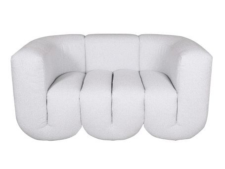 Sofa z konstrukcją łukową i jasnoszarym szenilem – Zenith