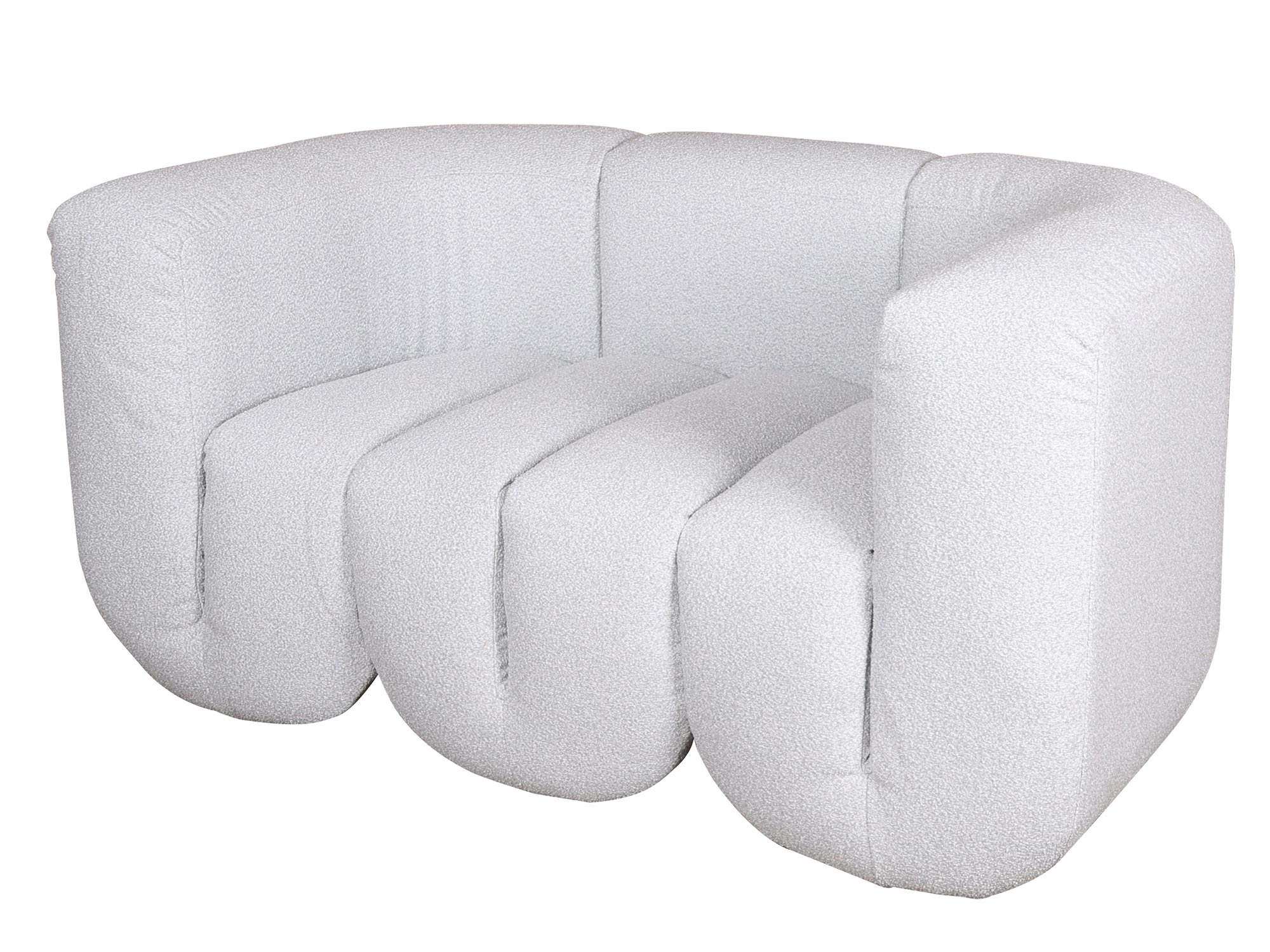Elegancka sofa w kształcie litery c w kolorze jasnoszarym z miękkiej szenilowej tkaniny Elegancka sofa w kształcie litery c w kolorze jasnoszarym z miękkiej szenilowej tkaniny