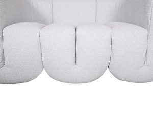 Miniaturka 2 - Nowoczesna sofa biała o obłym kształcie i miękkiej szenilowej tkaniny