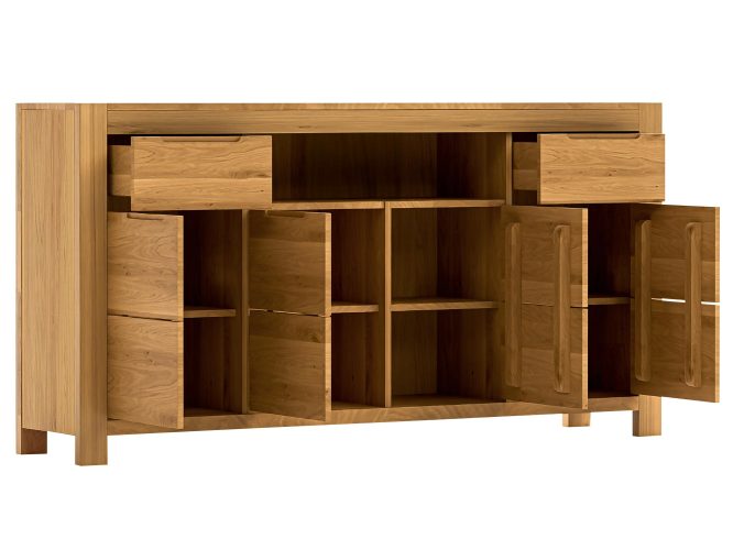 Komoda Dębowa Naturalne Drewno – Lunaro 15