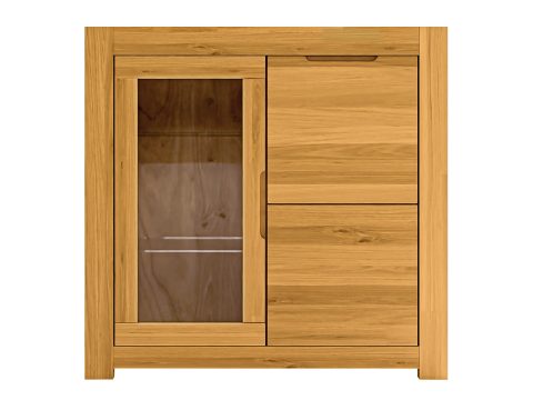 Komoda z przeszkloną witryną