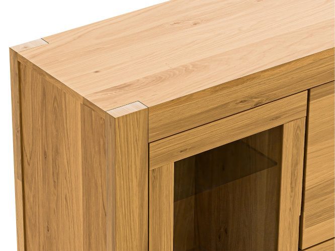 Komoda Dębowa Przeszklona – Lunaro 30