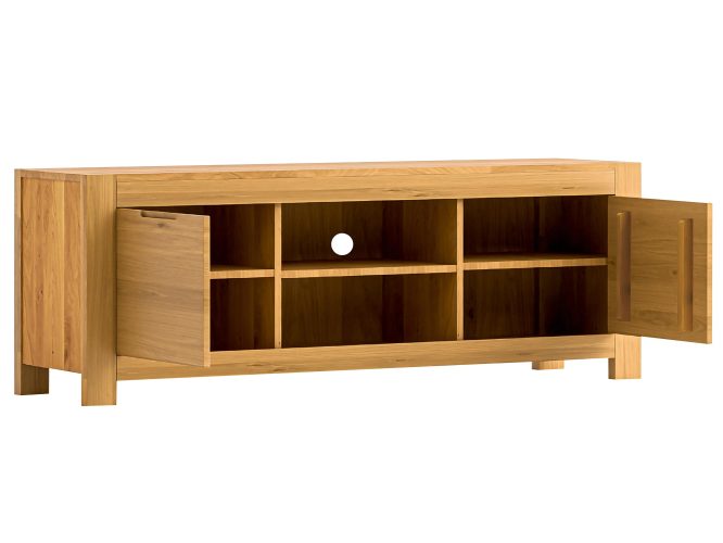 Szafka RTV 160 cm na Dębowych Nóżkach – Lunaro 46