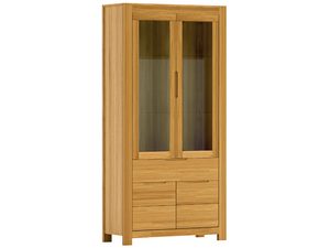 Miniaturka 1 - Przeszklona witryna z klasycznym drewnianym wykończeniem