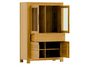 Miniaturka 2 - Duża witryna z przeszklonymi drzwiami i otwartymi półkami