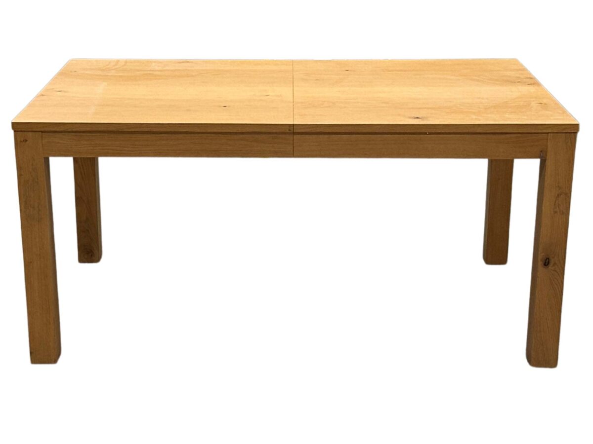 Stół jadalniany dębowy rozkładany prostokątny widok frontalny Stół jadalniany dębowy rozkładany prostokątny widok frontalny