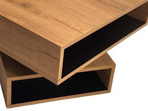 Miniaturka 1 - Stolik dębowy nowoczesny detal konstrukcji geometrycznej